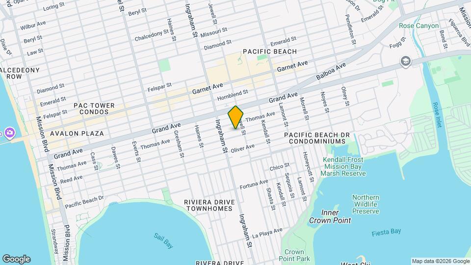 1652 Reed Ave, Unit #1 Mapa y Detalles de la Ubicación