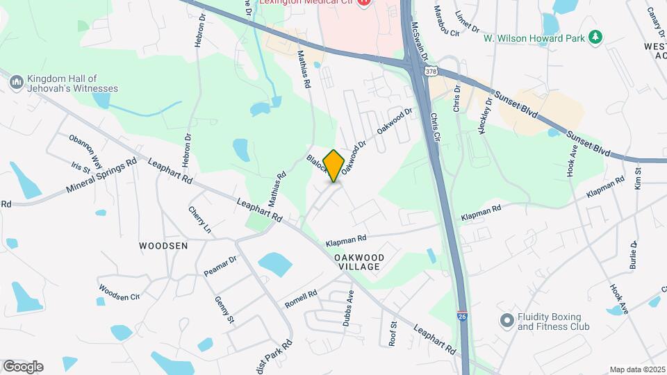 208 Chestnut Oak Ln Map and Location Details
