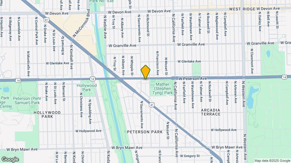 2945 W Peterson Ave-Unit -Unit 107 Map and Location Details