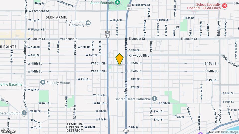 1423 N Main St Map and Location Details