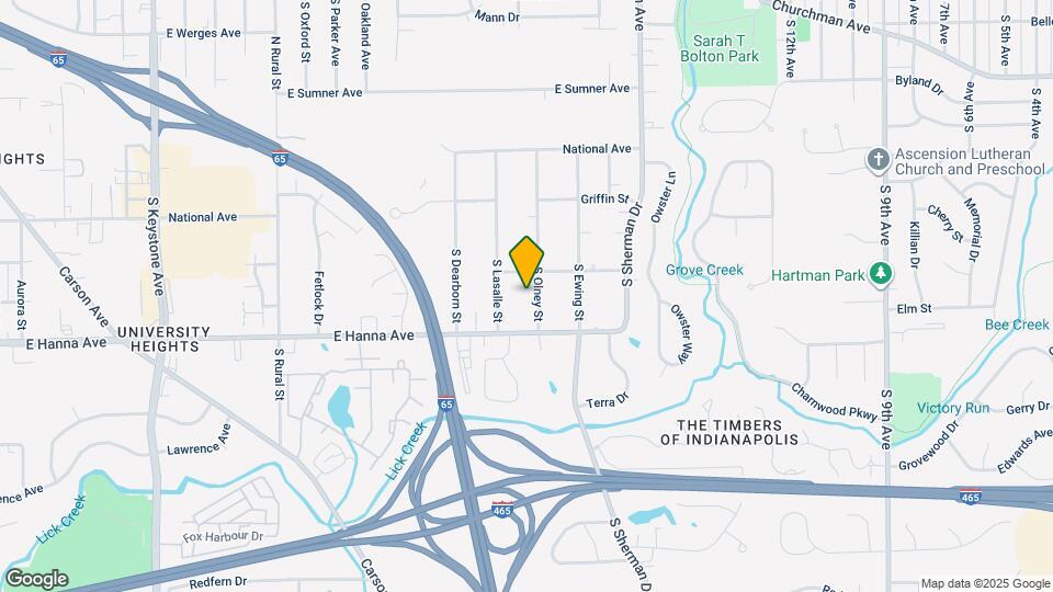 3914 S Olney St Map and Location Details