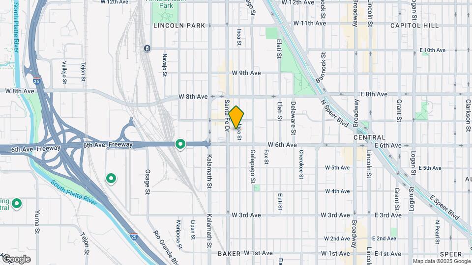 635 Inca St Map and Location Details
