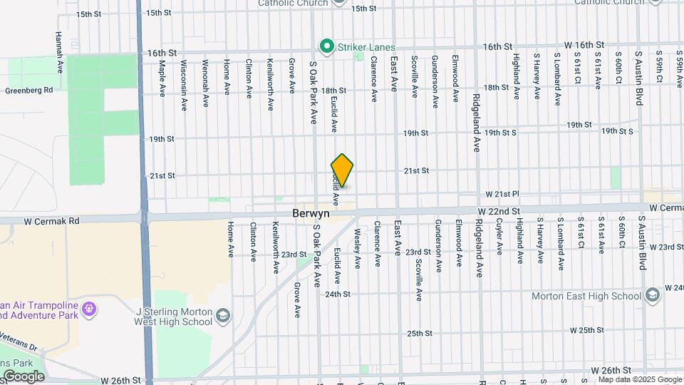 2125 Euclid Ave Map and Location Details