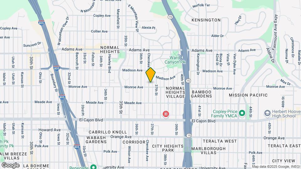 4511 Cherokee Ave Map and Location Details
