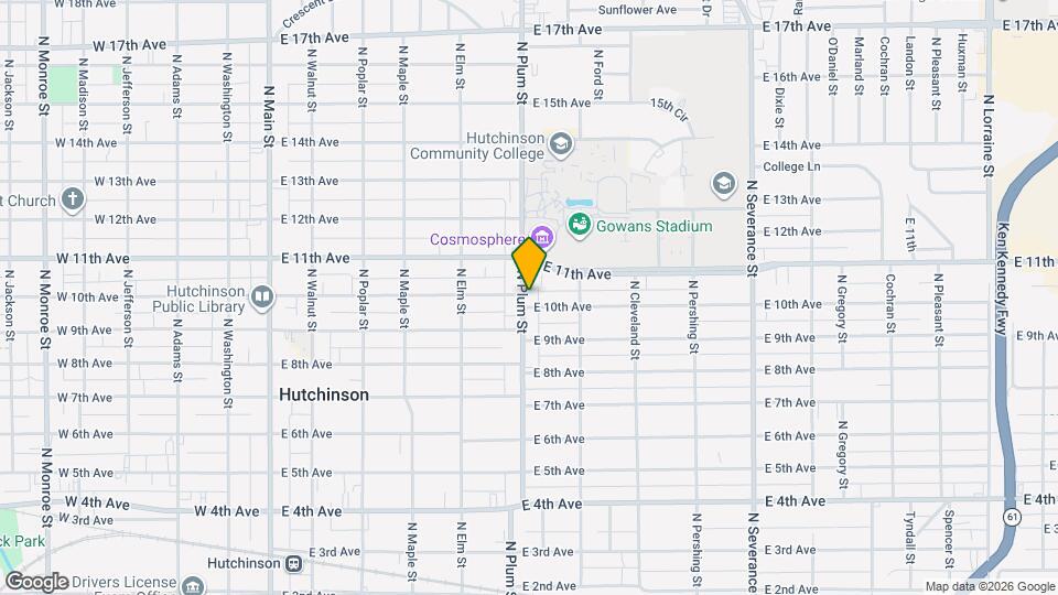 1004 N Plum St Map and Location Details