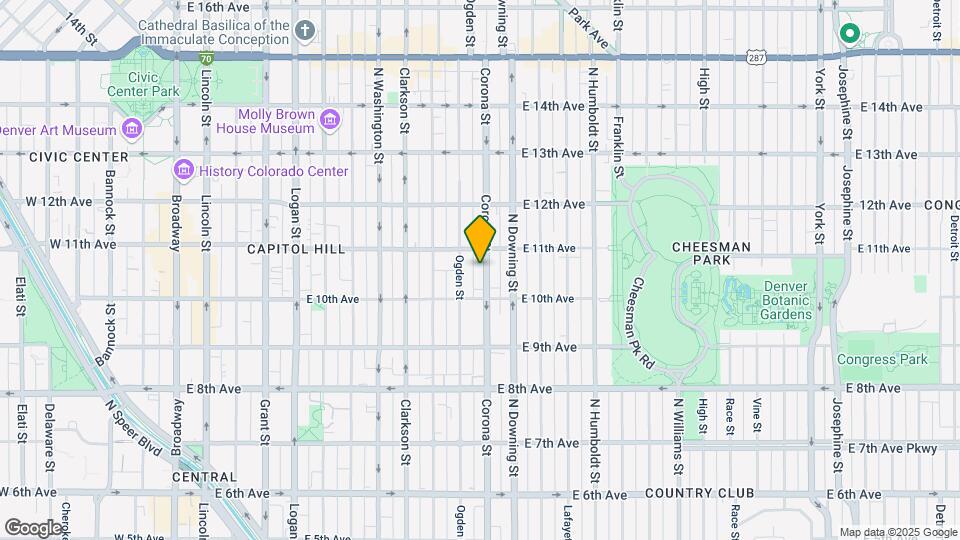 1049 Corona St Map and Location Details