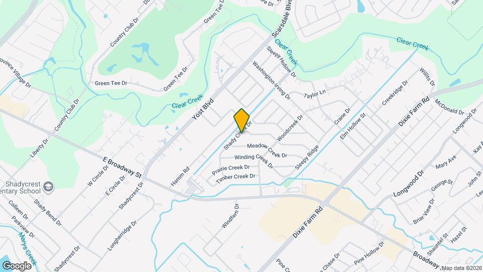 2905 Shady Creek Dr Mapa y Detalles de la Ubicación