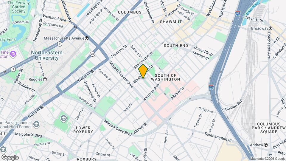 1 Worcester Sq, Unit 3 Map and Location Details