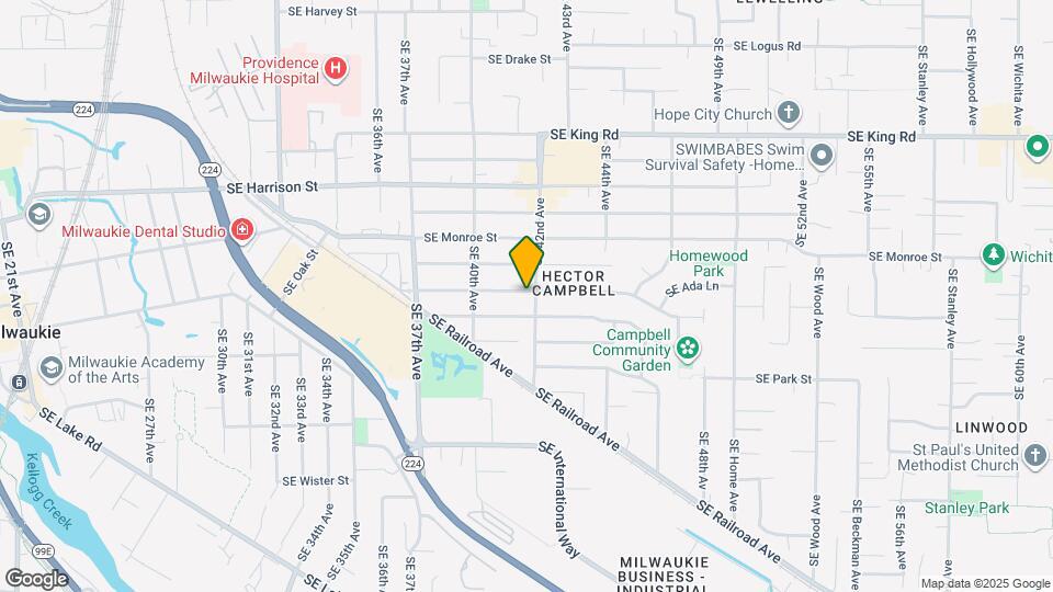 4134 SE Washington St Map and Location Details