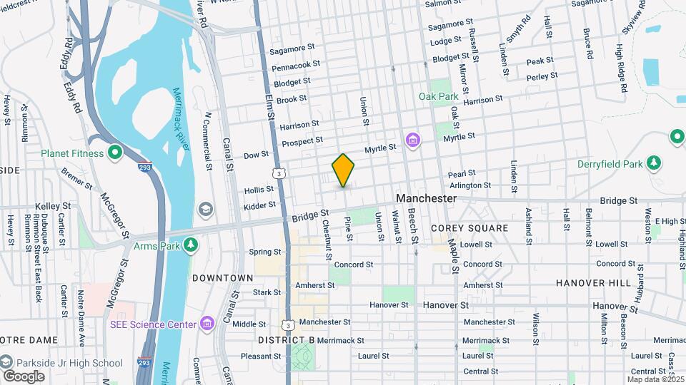 490 Pine St Map and Location Details