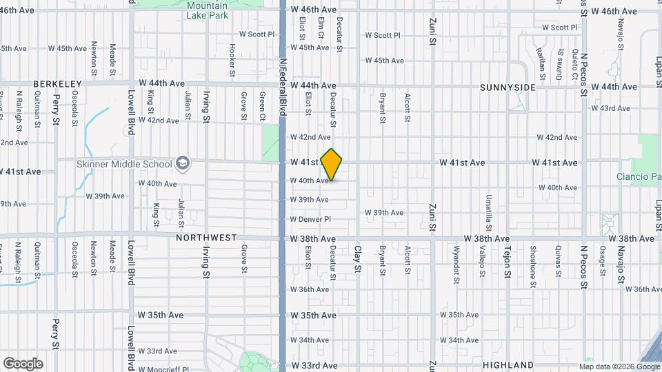 2770 W 40th Ave Map and Location Details