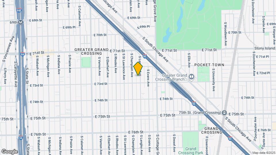 7240 S Langley Ave Map and Location Details