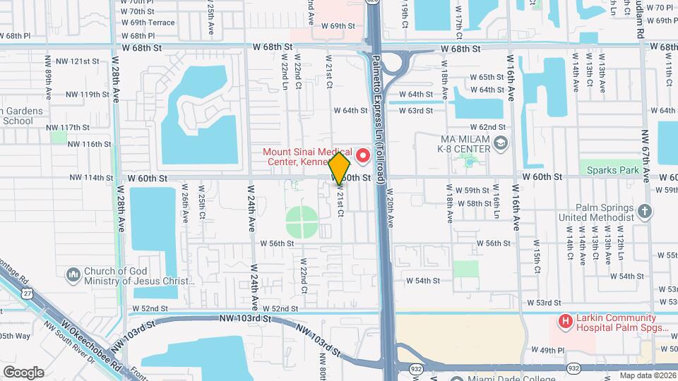 5900 W 21st Ct Map and Location Details