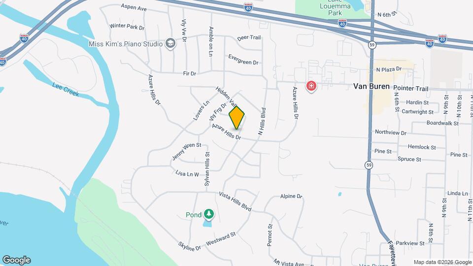 602 Azure Hills Dr Map and Location Details