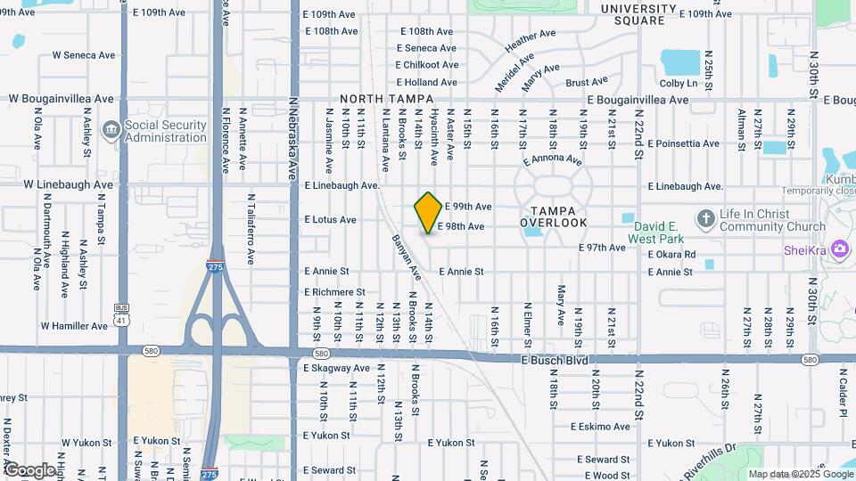 9703 N 14th St Map and Location Details