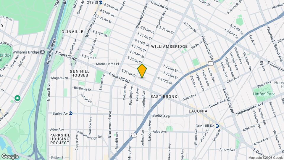 1022 E 211th St Map and Location Details