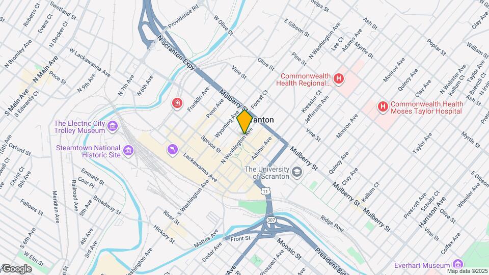 312 N Washington Ave, Unit Second floor Map and Location Details