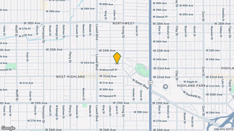 3344 W 33rd Ave Map and Location Details