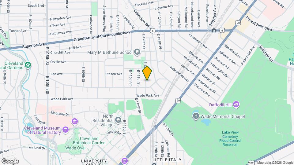 1491 E 120th St Mapa y Detalles de la Ubicación
