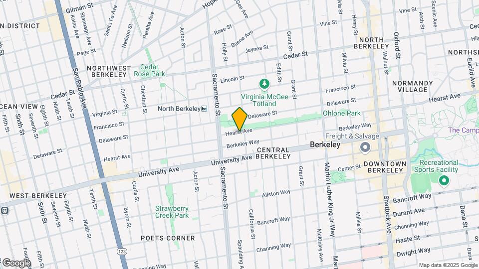 1540 Hearst Ave Map and Location Details
