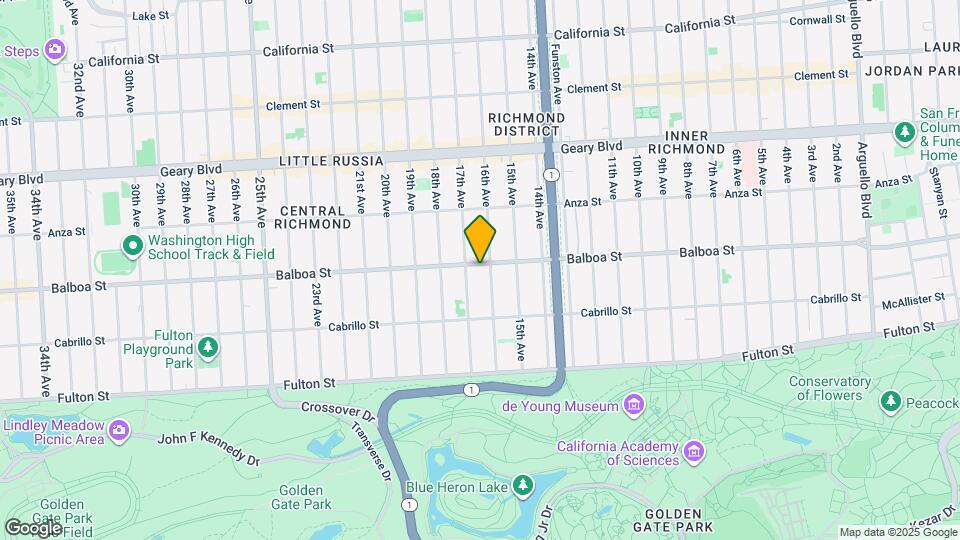 1529 Balboa St Map and Location Details