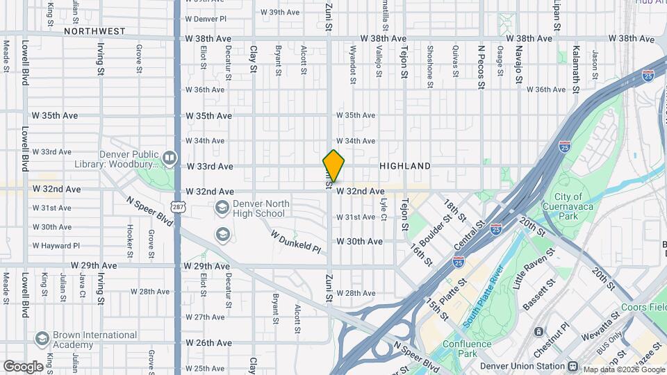 2375 W 32nd Ave Mapa y Detalles de la Ubicación