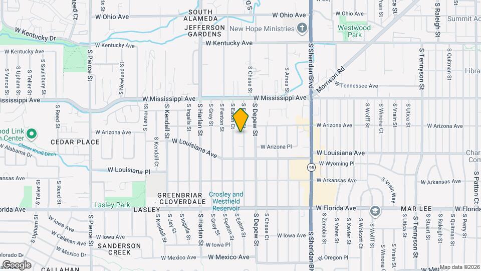 1223 S Eaton St Map and Location Details
