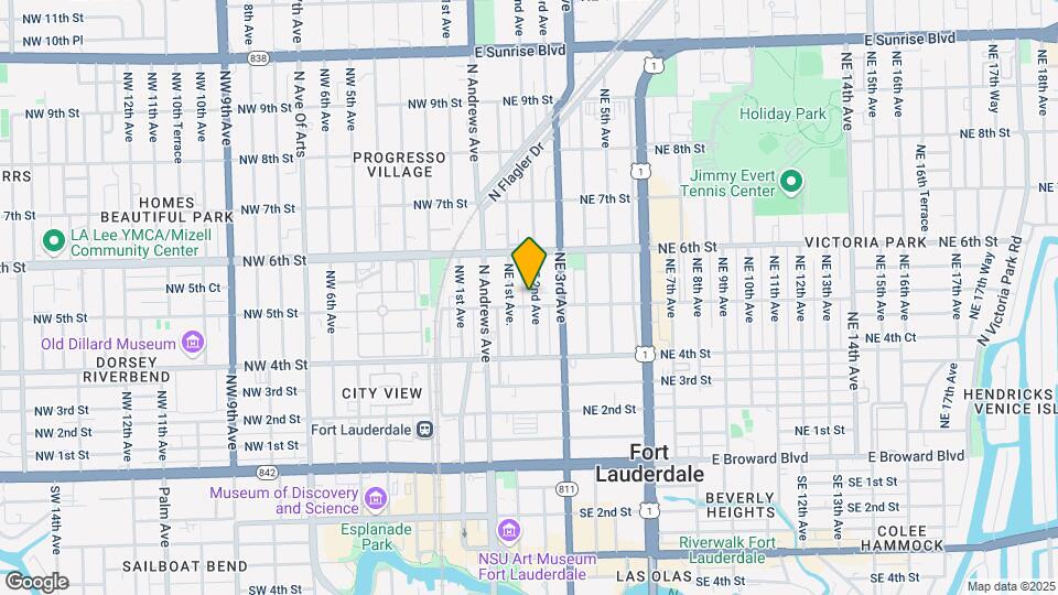505 NE 2nd Ave, Unit D2 Map and Location Details