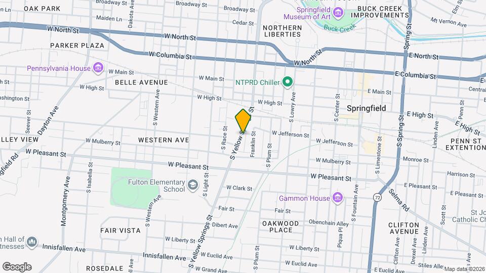 302 S Yellow Springs St Map and Location Details