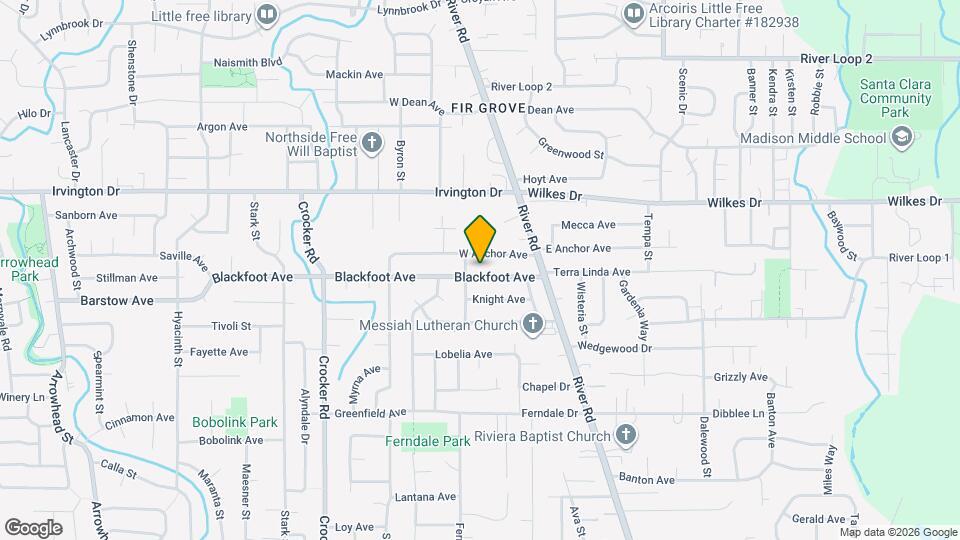 265 Blackfoot Ave Map and Location Details