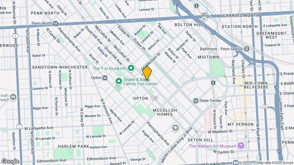 1428 McCulloh St Map and Location Details