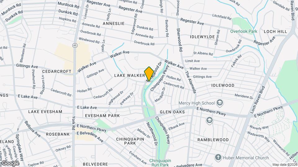 1023 Cedarcroft Rd Mapa y Detalles de la Ubicación