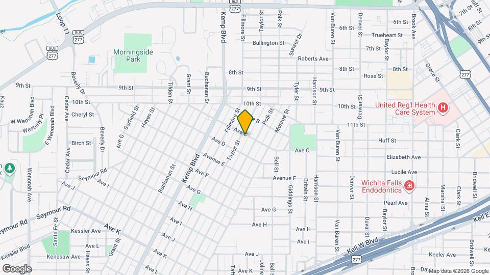 1301 Taylor St Map and Location Details