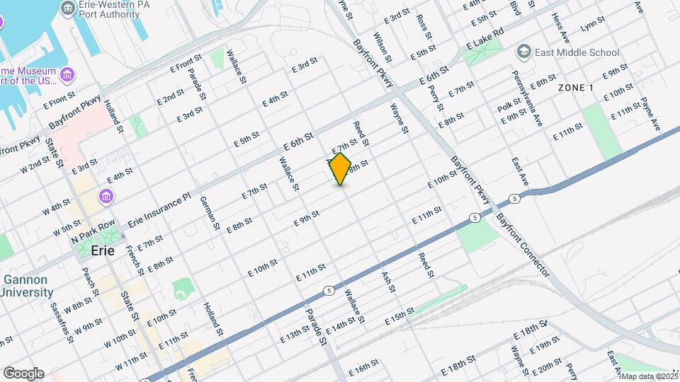820 Ash St Map and Location Details