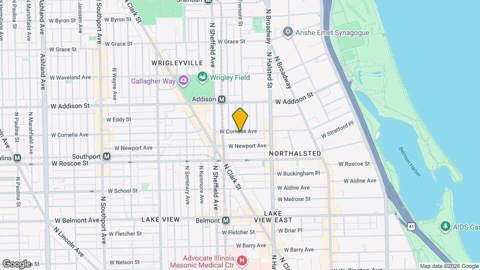 909 W Cornelia Ave, Unit J08P Mapa y Detalles de la Ubicación