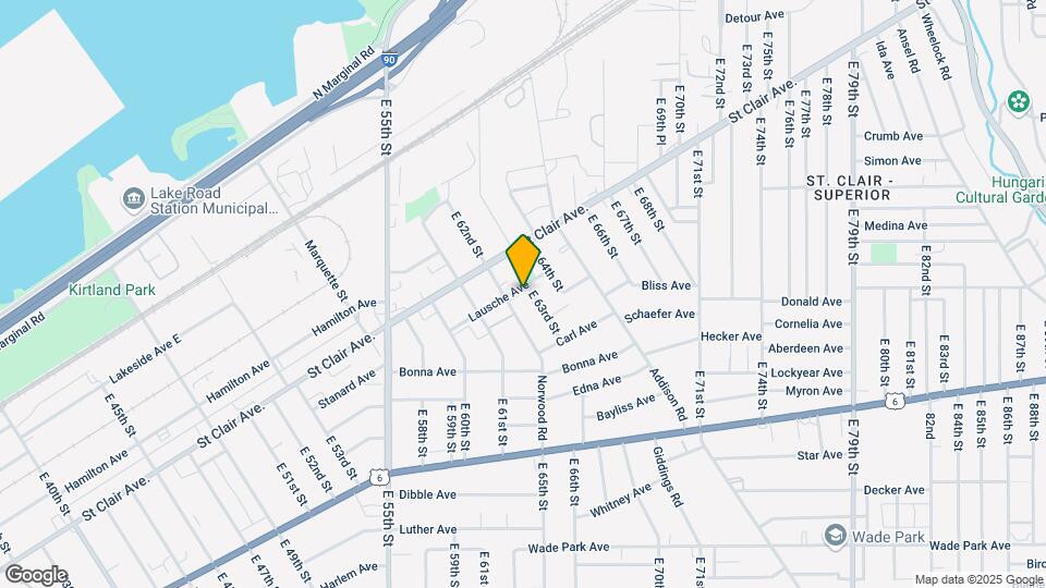 6214 Lausche Ave Mapa y Detalles de la Ubicación