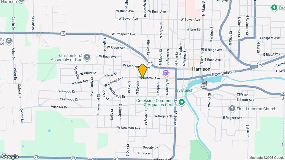 704 W Central Ave Map and Location Details