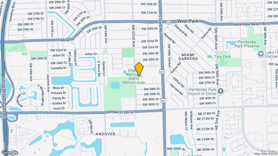 6156 SW 36th Ct Map and Location Details