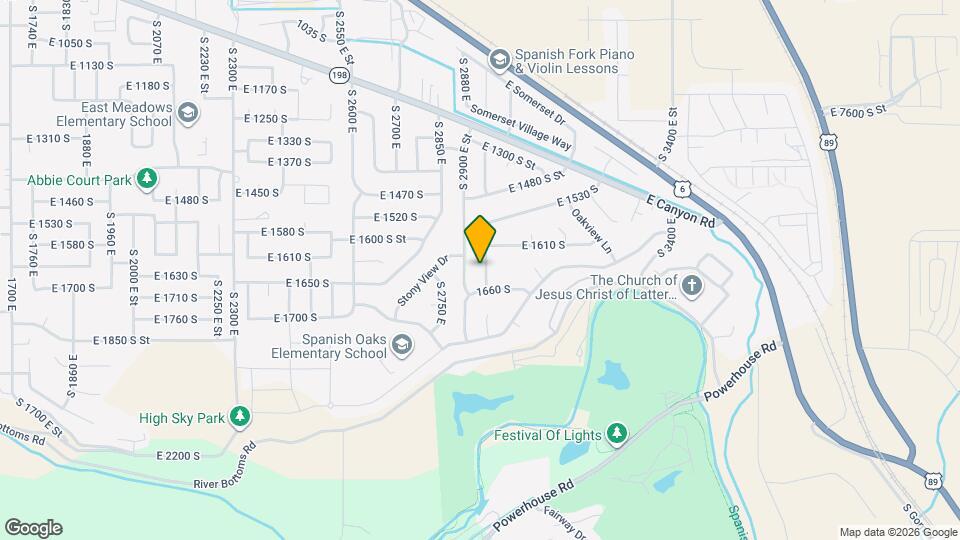 1638 S 2960 E St Map and Location Details