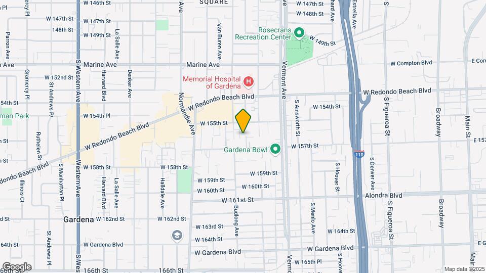 15606 S Budlong Pl Mapa y Detalles de la Ubicación
