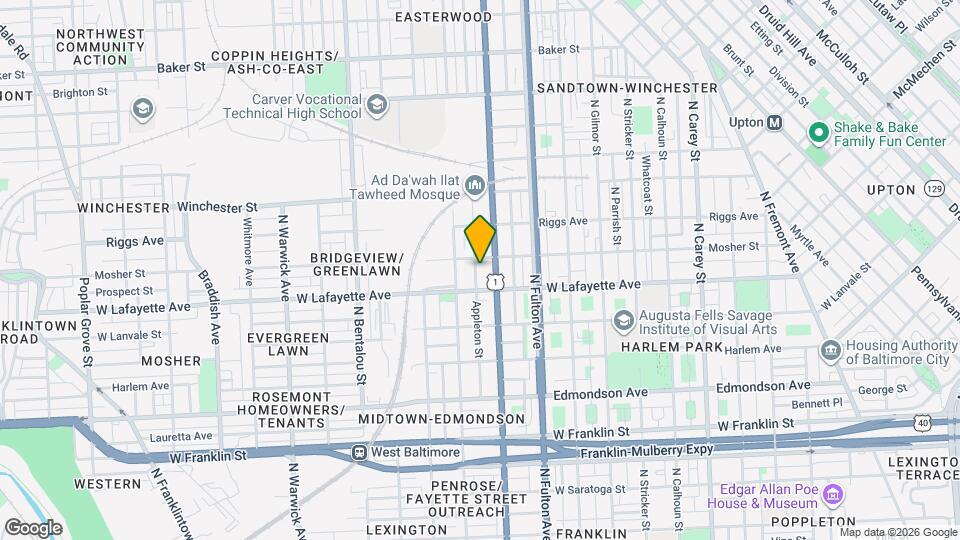 921 Appleton St Map and Location Details