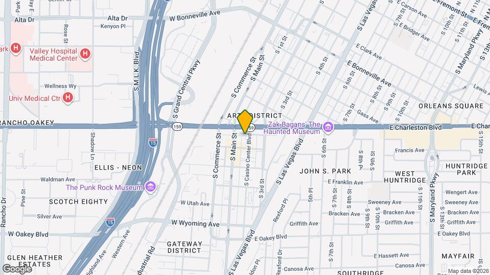 1116 S Casino Center Blvd Map and Location Details
