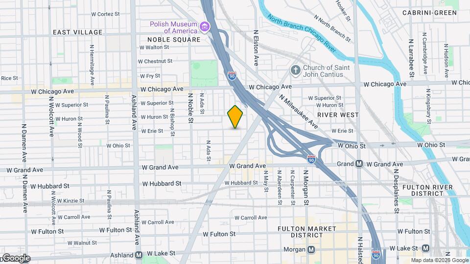 1225 W Erie St, Unit Unit 2 Map and Location Details