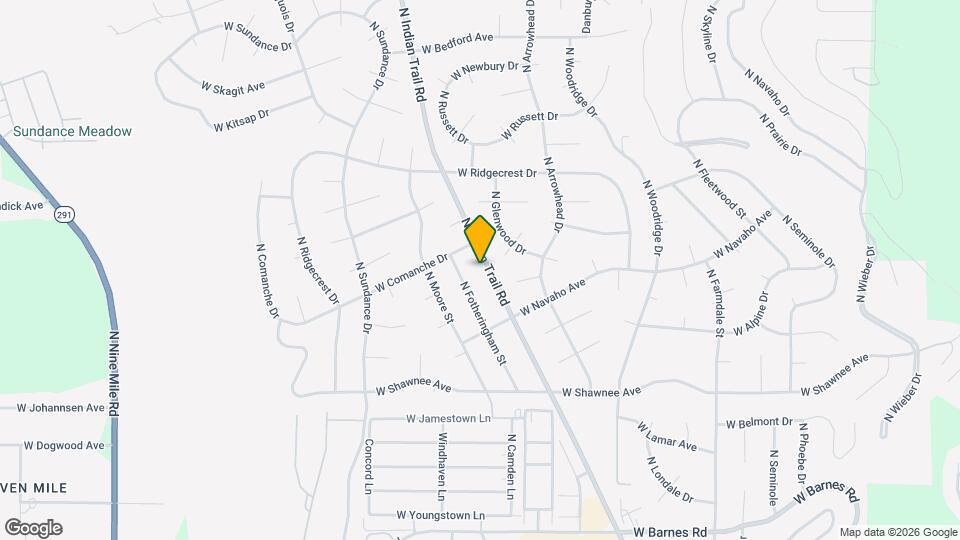 9911 N Indian Trail Rd Map and Location Details