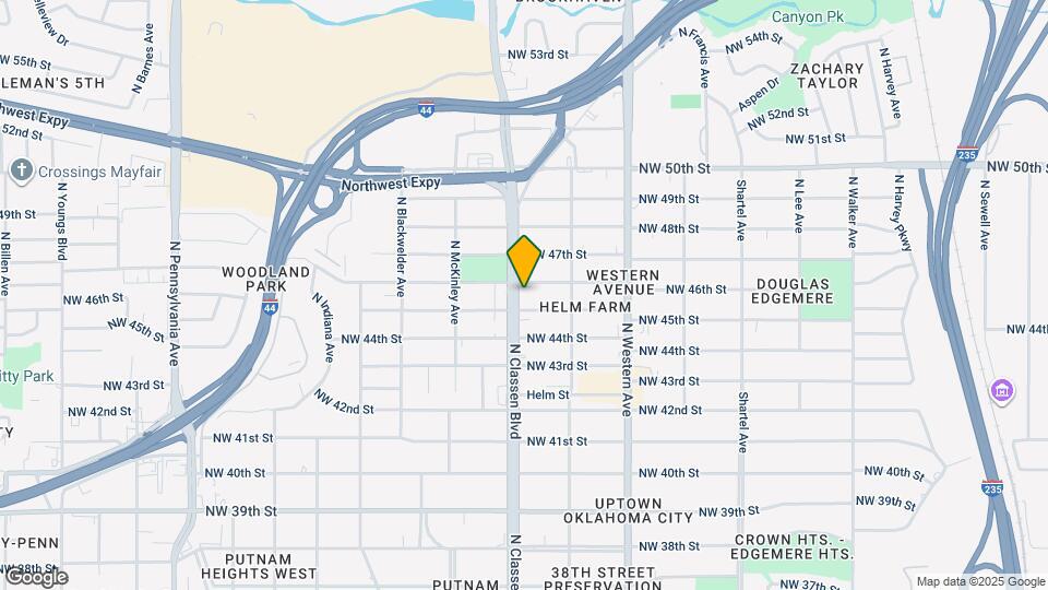 4610 N Classen Blvd Map and Location Details