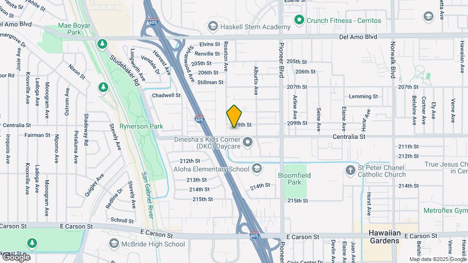 11623 Centralia St Map and Location Details