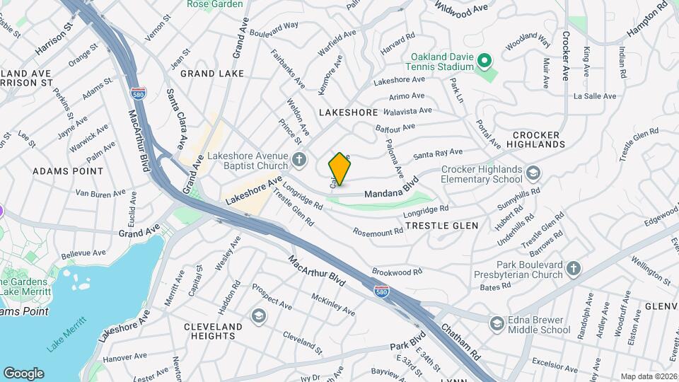 654 Mandana Blvd Map and Location Details