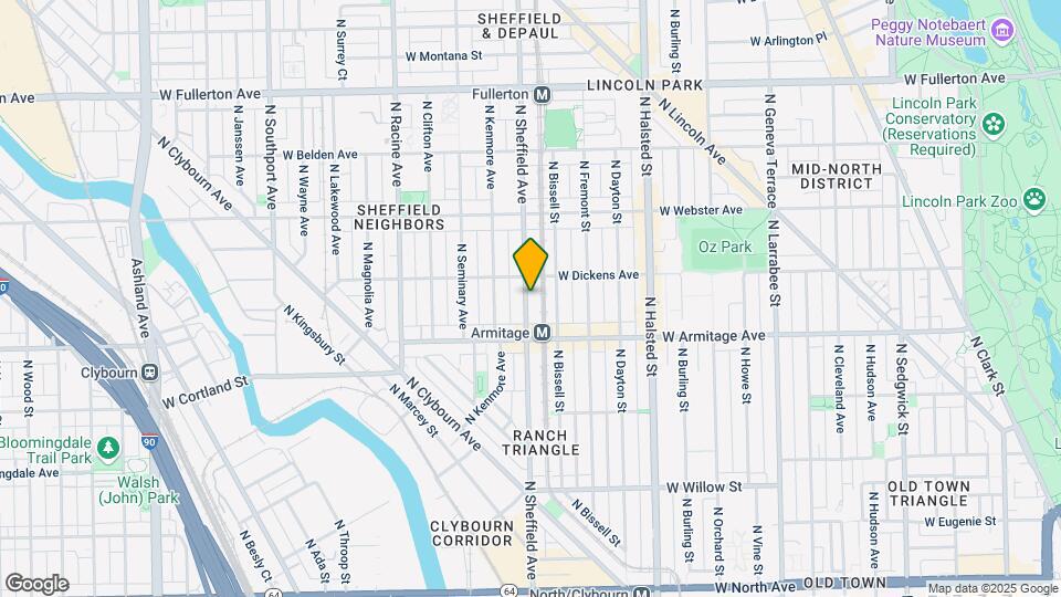 2039 N Sheffield Ave Map and Location Details