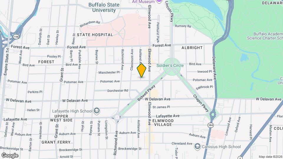 718 Ashland Ave Map and Location Details