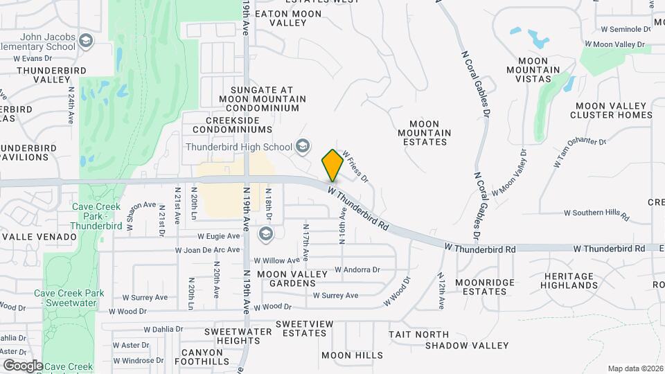 1704 W Thunderbird Rd Map and Location Details